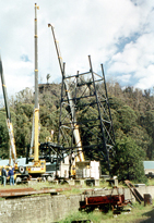Main frame erected
